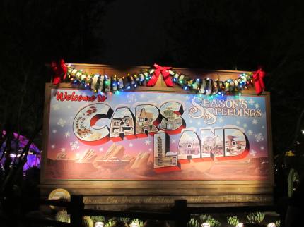 Season's Speedings from Cars Land
