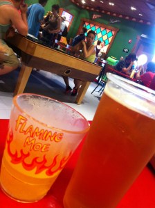 both simpsons drinks duff beer flaming moe